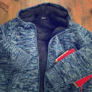 The North Face- Hooded Faux Fur Lined Sweater XL